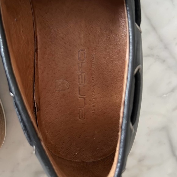 NEW Filipe Sousa Collection Eureka Leather Loafers Boat Shoes Blue and Black 41 - Picture 7 of 11